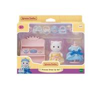 Sylvanian Families - Le Salon Coiffure - La fille Chat Persan et sa panoplie de princesse - 5645 - Figurines Prêt à Jouer - Mini Poupées
