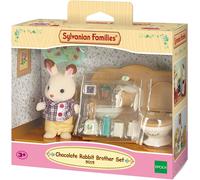 Playset Sylvanian Families Lapin Chocolat Et Salle De Bain Lavabo WC Epoch 5015