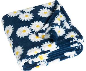 Playshoes 301712 Couverture polaire pour bébé Motif marguerite Bleu