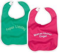 Playshoes 807052 Lot de 2 bavoirs humoristiques en forme d'anges et de papas préférés Multicolore
