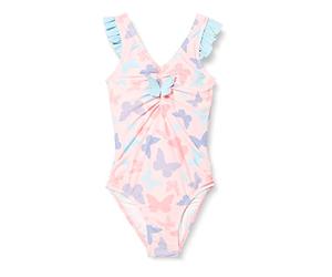 Playshoes Anti-UV Maillot de Bain Une pièce, Papillons, 110/116 Fille