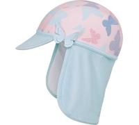 Playshoes Bademütze, Chapeau de Soleil Fille, Rosa Schmetterlinge,