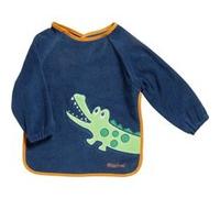 Playshoes bavoir manches longues crocodile bleu 30 x 39 cm Donkerblauw G