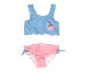 PLAYSHOES Bikini 'Krebs' bleu fumé / or / rose / blanc, Taille 122-128