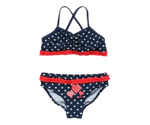 PLAYSHOES Bikini 'Schwäne' bleu / rouge / blanc, Taille 122-128