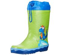 Playshoes Bottes en caoutchouc avec cordon de serrage Bottes de pluie Mixte Enfant, Dinosaure, 20/21 EU