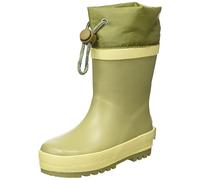 Playshoes Bottes en caoutchouc avec cordon de serrage Bottes de pluie Mixte Enfant, Olive, 18 EU