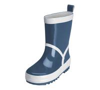 PLAYSHOES Bottes en caoutchouc bleu foncé / blanc, Taille 34,5