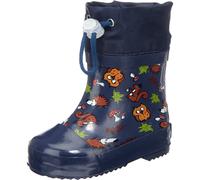 PLAYSHOES Bottes en caoutchouc bleu foncé / caramel / vert clair / mélange de couleurs / blanc, Taille 25