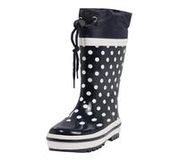 PLAYSHOES Bottes en caoutchouc bleu nuit / blanc, Taille 30,5