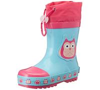 PLAYSHOES Bottes en caoutchouc 'Eule' bleu / rose clair / rose foncé, Taille 22,5