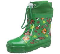 Playshoes Bottes En Caoutchouc Doublées Hautes Bottes de pluie Mixte Enfant, Animaux De La Forêt Vert, 24 EU