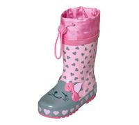 Playshoes Bottes en caoutchouc avec cordon de serrage Bottes de pluie Mixte Enfant, Chat, 26/27 EU