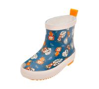 PLAYSHOES Bottes en caoutchouc marron / pétrole / orange / blanc, Taille 26