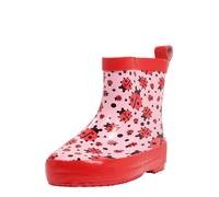 PLAYSHOES Bottes en caoutchouc rose / rouge clair / noir, Taille 20
