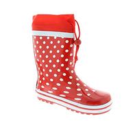 Playshoes Bottes en Caoutchouc Sabots Mixte Enfant, Points Rouges, 24/25 EU