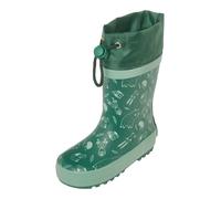 PLAYSHOES Bottes en caoutchouc 'Waldtiere' vert foncé / blanc, Taille 20