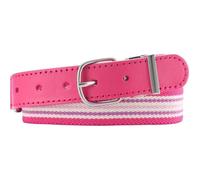 Playshoes ceinture élastique cuir rayée rose pour enfant - réglable 55 cm