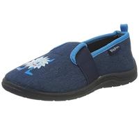 Playshoes Monster, Chaussons Bas mixte enfant, Bleu (Jeansblau 3), 20/21 EU