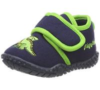 PLAYSHOES Pantoufle 'Drache' marine / citron vert / vert fluo / orange foncé, Taille 24,5