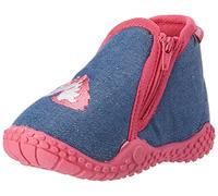 Playshoes Fille Hausschuh Einhorn Pantoufles, Blue Jeansblau 3, 22/23 EU