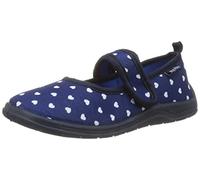 Playshoes Chaussons Chaussons Mixte Enfant, Petits Cœurs,Bleu, 32/33 EU
