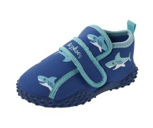 PLAYSHOES Chaussure basse 'HAI' bleu / aqua / blanc, Taille 30,5