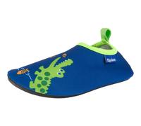 PLAYSHOES Chaussures ouvertes 'Krokodil' bleu / citron vert, Taille 28,5