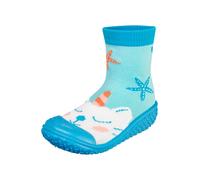 PLAYSHOES Claquettes / Tongs 'Einhornmeerkatze' bleu clair / menthe / orange / blanc, Taille 28,5
