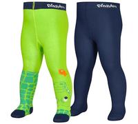 Playshoes Collants, Opaque, Crocodile, Lot de 2, 74/80 Mixte Enfant