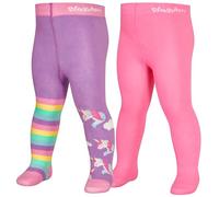 Playshoes Collants unisexes pour enfant, Lot de 2 licornes, 110-116