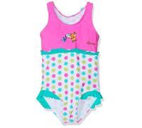 Playshoes DIE MAUS UV-Schutz Badeanzug Blumen, Maillot Une pièce Fille, Multicolore (Weiß/Rosa 586), 110/116