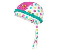 Playshoes UV-Schutz Kopftuch, Bademütze Die Maus Blumen Bonnet, Multicolore (Weiß/Rosa 586), 55 (Taille Fabricant: 55centimeters) Fille