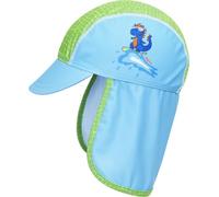 Playshoes Enfants unisexes Bademütze Dino Chapeau de soleil, blau/grün, 53 EU