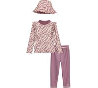 Playshoes Ensemble de Bain à Manches Longues - Maillot de Bain Deux pièces + Chapeau de Soleil avec Protection UV 50+ Protection Solaire