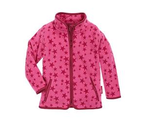 Playshoes Fleece-Jacke Sterne Blouson, Rose (Pink 18), 128 Fille