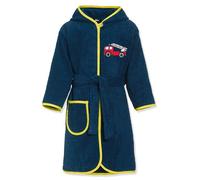 Playshoes Frottee-Bademantel Feuerwehr Marine Gr. 122/128