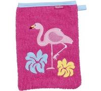 Playshoes Gant de toilette en tissu éponge pour enfant - Motif flamant rose - 18-15 x 20 cm, 18 - Rose, 15x20 cm