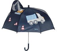 Playshoes Regenschirm Baustelle Parapluie, Bleu (Marine 11), Taille Unique Garçon
