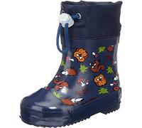 PLAYSHOES Bottes en caoutchouc bleu foncé / caramel / vert clair / mélange de couleurs / blanc, Taille 24