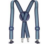 Playshoes Hosenträger Hai Gestreift Bretelles, Bleu (Hellblau/Marine), 85 (Taille Fabricant: 70 Centimeters) Mixte Enfant