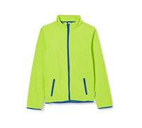 Playshoes Kinder Fleece-Jacke Farbig Abgesetzt Blouson de Polyester molletonné, Vert, 164 cm Mixte Enfant