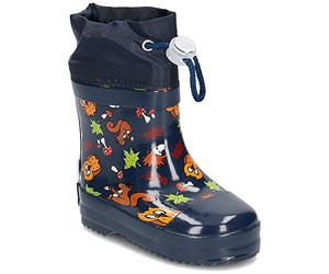 Playshoes Kurze Gummistiefel Waldtiere aus Naturkautschuk gefüttert, Bottes après-ski à tige basse et doublure chaude mixte enfant - Bleu, 23