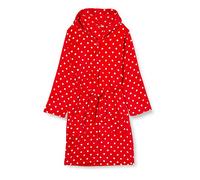 Playshoes Kuschelweicher Fleece-Bademantel, Morgenmantel Punkte, Oeko-tex 100, Robe De Chambre Fille, Rouge (Original 900), 134 (Taille Fabricant: 134/140)