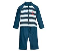 Playshoes Langarm Einteiler Maritim, Maillot de Bain Garçon, Marine/weiß, 62/68