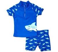 Playshoes Mixte enfant Uv-schutz Bade-set Hai Maillot de bain sport, Bleu (Original), 110-116 EU