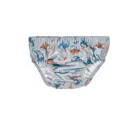 PLAYSHOES Maillot de bain 'Dino' bleu fumé / bleu foncé / homard / blanc cassé, Taille 74-80