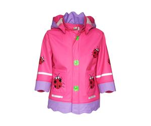 PLAYSHOES Manteau 'GLÜCKSKÄFER' violet clair / rose / rouge clair, Taille 140