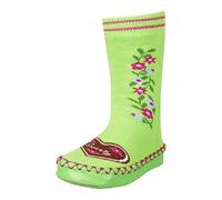 Playshoes Mixte Enfant Chaussettes Pantoufle Coeur Chausson, Vert (Gruen 29), 17/18 EU