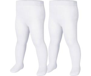 Playshoes Mixte Enfant Collants Thermiques Cuisses, Paquet Double Blanc, 62-68 EU